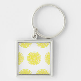 Porte-clés Design motif de tranches de citron