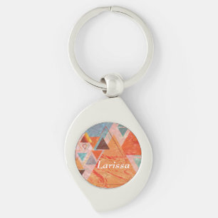 Porte-clés Design triangle moderne - géométrie artistique