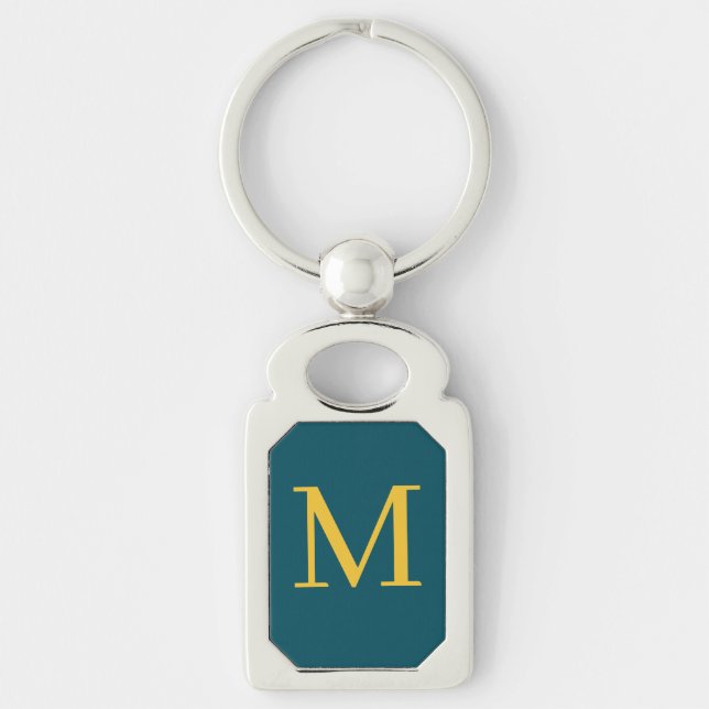Porte-clés Design Vert Et Jaune Personnalisé (Devant)