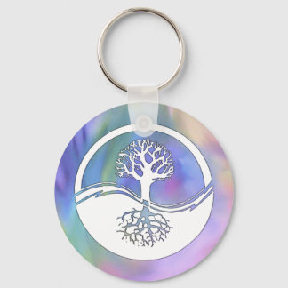 Porte-clés Design Yin et yang coloré