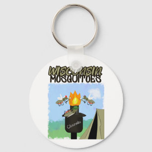 Porte-clés Dessin animé de moustiques du Wisconsin - Camping 