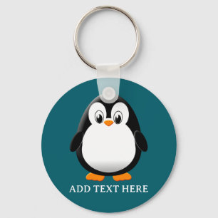 Porte-clés Dessin animé de pingouin mignon personnalisé sarce