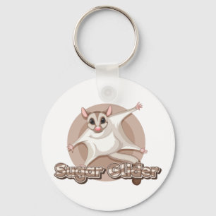 Porte-clés Dessin animé de sugar glider en vol