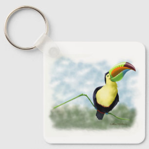 Porte-clés Dessin animé de Toucan heureux
