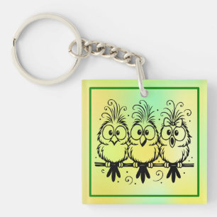 Porte-clés Dessin Animé Oiseaux Drôles-56456