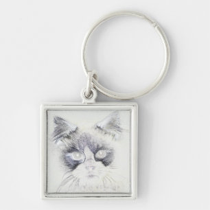 Porte-clés Dessin crayon de chat