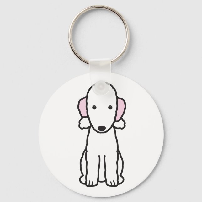 Porte-clés Dessin de Bedlington Terrier Dog (Recto)