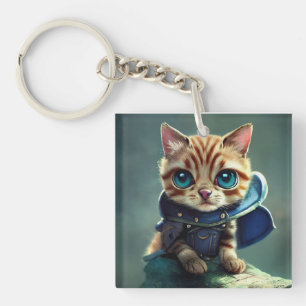 Porte-clés dessin de chaton
