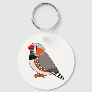 Porte-clés Dessin de dessin mignon zèbre finch