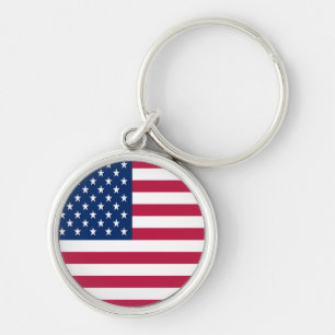 Porte-clés Dessin de fierté de drapeau américain USA