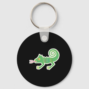 Porte-clés dessin de lézard tribal