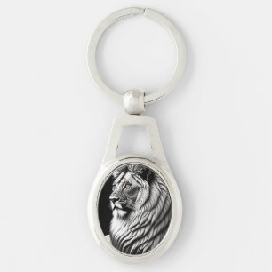 Porte-clés Dessin de lion peinture