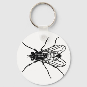 Porte-clés Dessin de mouche - insecte, ravageur, mouches