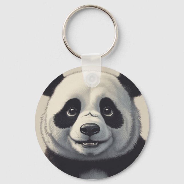 Porte-clés Dessin de Panda (Recto)