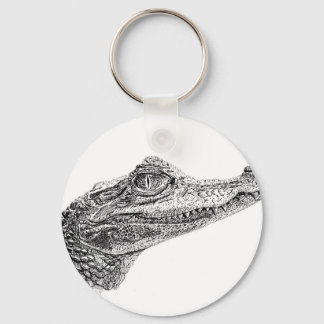 Porte-clés Dessin d'encre de crocodile pour bébé