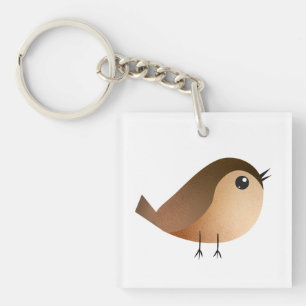 Porte-clés Dessin d'Oiseau de Bruant