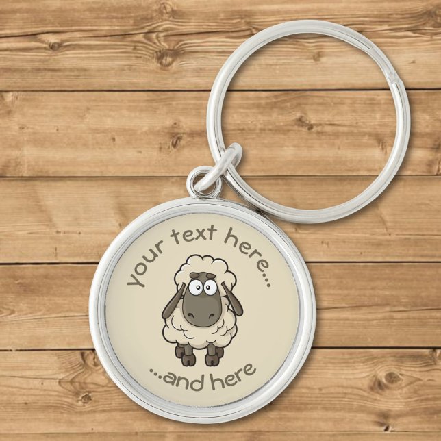 Porte-clés Dessin en mouton beige (Créateur téléchargé)