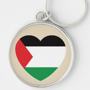 Porte-clés dessin graphique du pavillon de palestine mignon