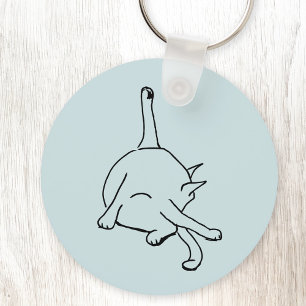 Porte-clés Dessin humoristique de chat amusant