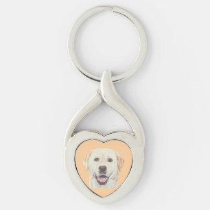 Porte-clés Dessin Pastel Joyeux Porte - clé de coeur du Labor