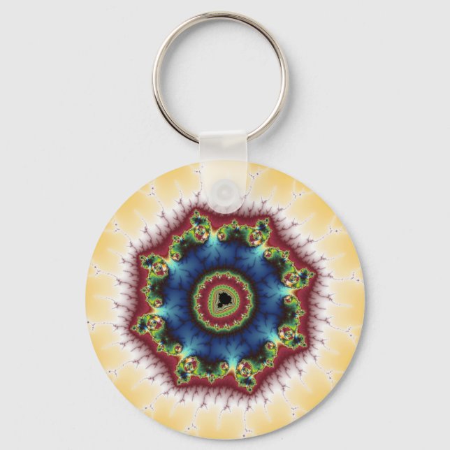 Porte-clés Dessous de verre - Art fractal (Recto)