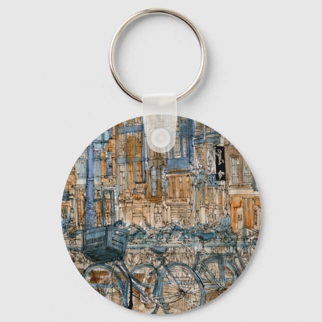 Porte-clés Destinations | Aquarelle New York City View (Recto)