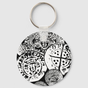 Porte-clés Détection de métal cadeau, pièce martelée