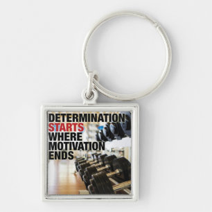 Porte-clés Détermination Commence Là Où La Motivation Se Term