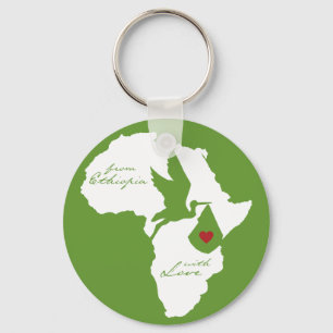 Porte-clés D'Ethiopie avec l'adoption d'amour