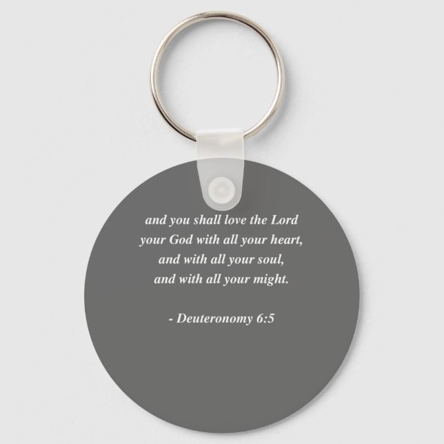 Porte-clés DEUTERONOMIE 6-5 Verse biblique (Recto)