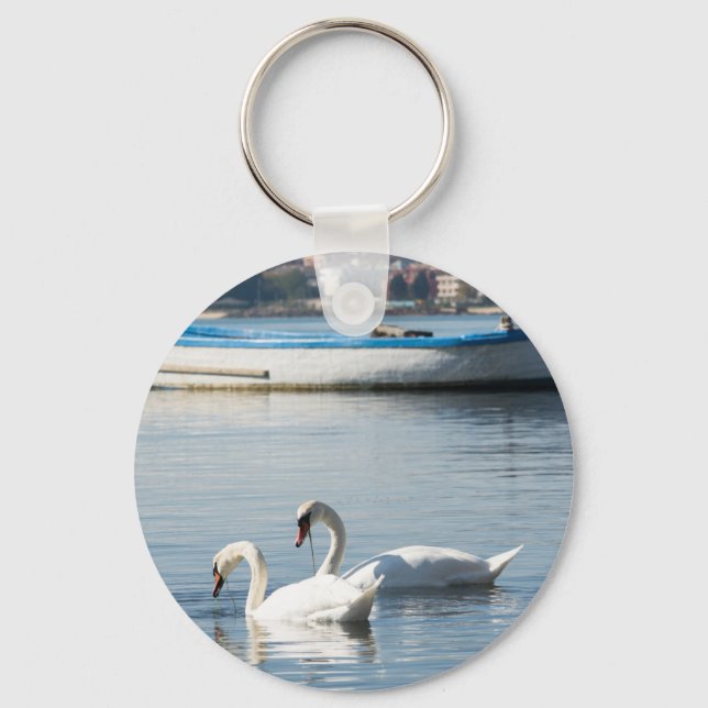 Porte-clés Deux cygnes (Recto)