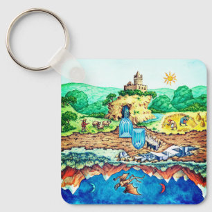 Porte-clés Deux mondes