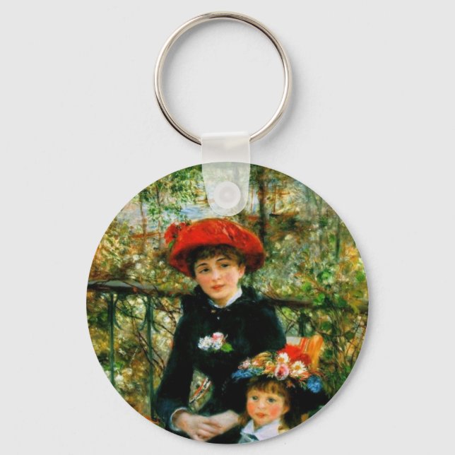 Porte-clés Deux Sœurs sur la Terrasse par Renoir (Recto)