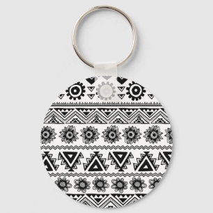 Porte-clés Deuxième ethnie tribale, motif sans coutures.