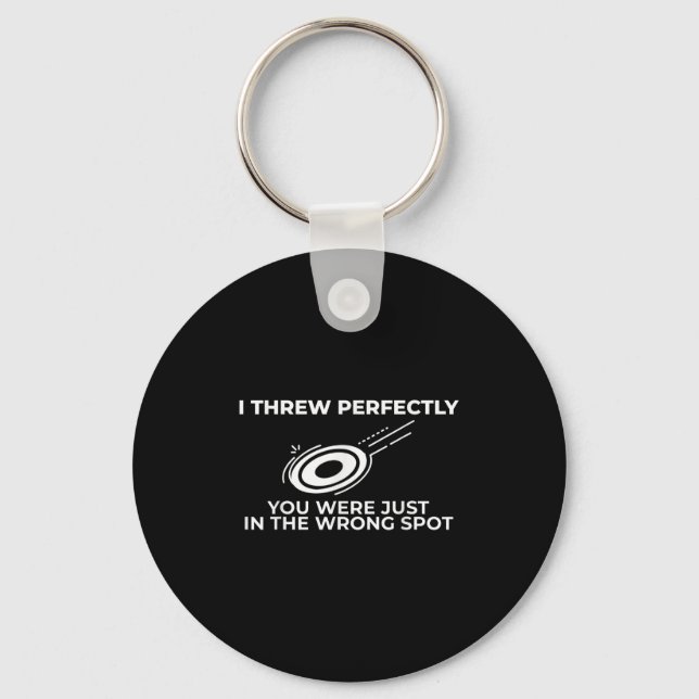 Porte-clés Devis Graphique Funny Disk Golf Pour Flying Disk S (Recto)