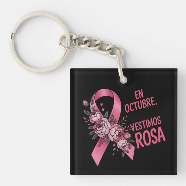 Porte-clés Día internacional del Cáncer de Mama (Devant)