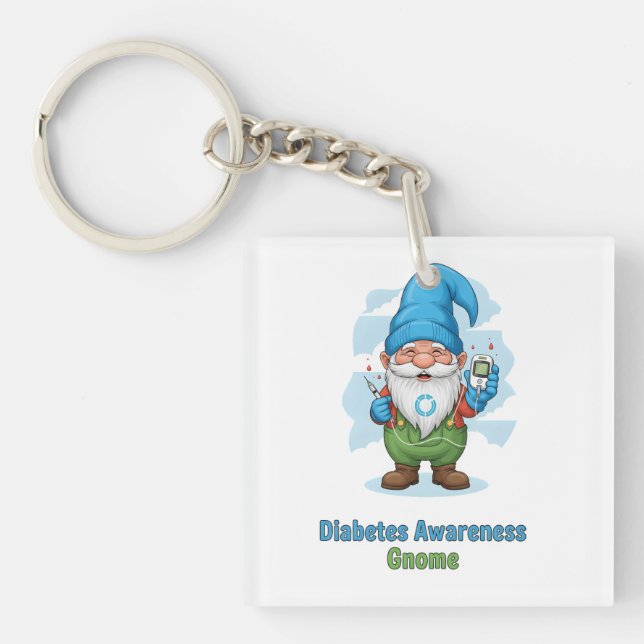 Porte-clés Diabetes Awareness Gnome PNG | Cute Diabetes  (Devant)
