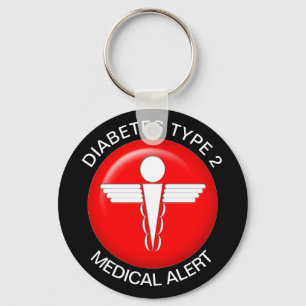 Porte-clés Diabetes type 2 medical alert