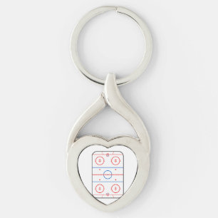 Porte-clés Diagramme de la patinoire - Graphique de jeu de ho