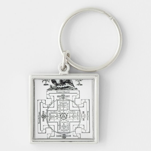 Porte-clés Diagramme mystique de Solomon (Devant)