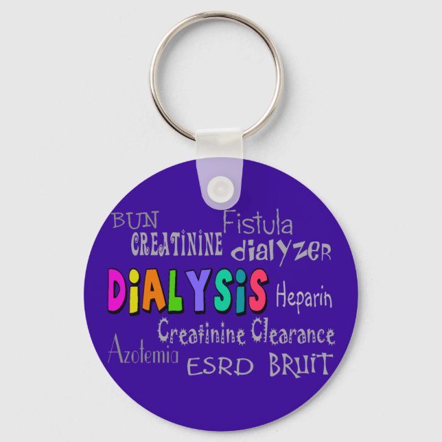 Porte-clés Dialyse Terminologie Cadeaux (Recto)