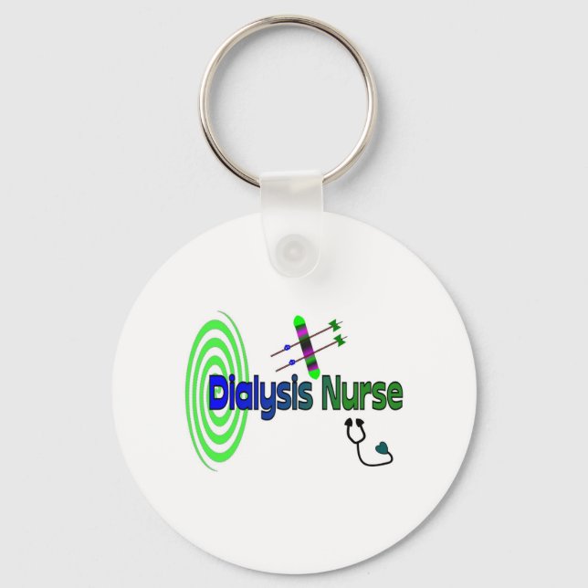 Porte-clés "Dialysis Nurse" Cadeaux graphiques uniques (Recto)