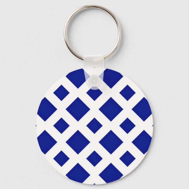Porte-clés Diamants de marine sur blanc (Recto)