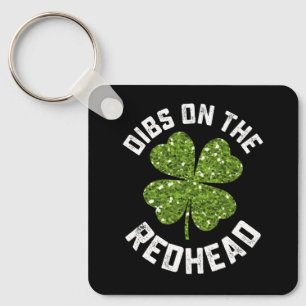 Porte-clés Dibs On The Redhead St Patrick's Day Shamrock