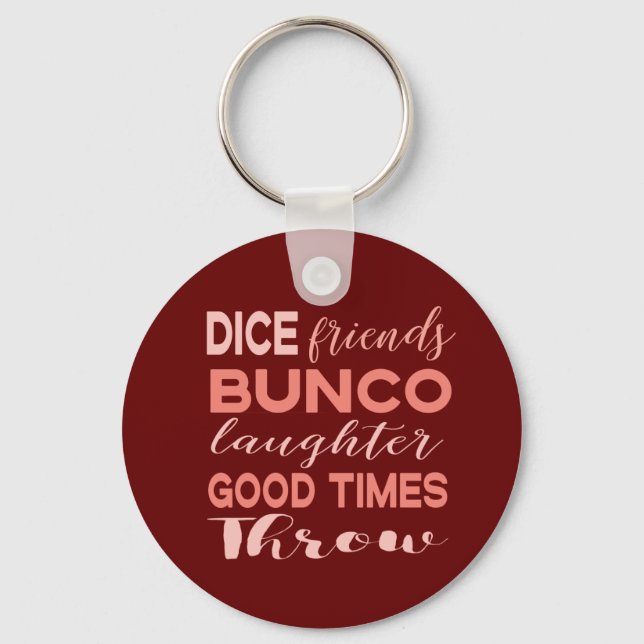Porte-clés Dice Friends Bunco (Recto)