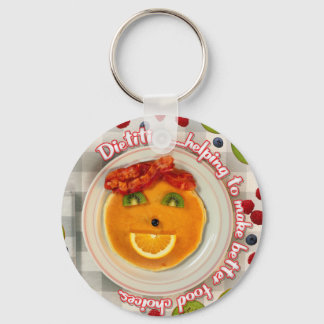 PORTE-CLÉS DIÉTÉTICIEN DE VISAGE DE CRÊPE