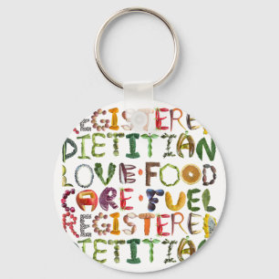 Porte-clés Diététiste enregistré - Aliments sains - Personnal
