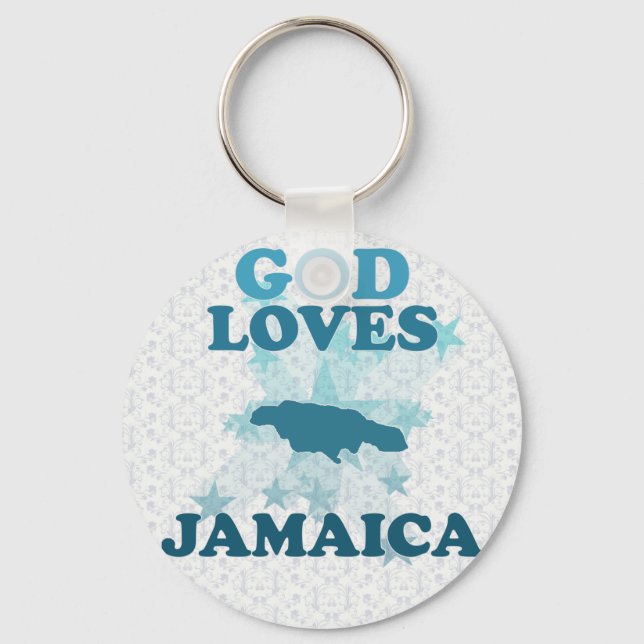 Porte-clés Dieu aime la Jamaïque (Recto)