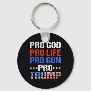 Porte-clés Dieu Anti-avortement Pro Gun Pro Trump - Trump pat