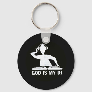 Porte-clés Dieu est mon DJ